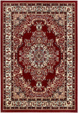 Siesta Collection Traditional Oriental Indoor Area Rug Maroon/Beige