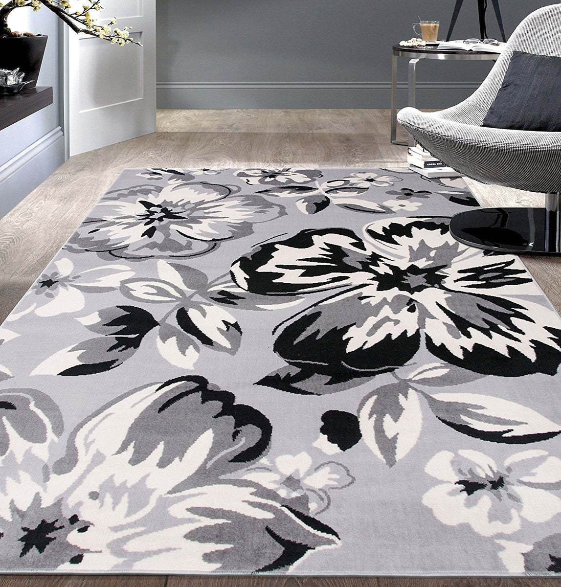 Artnice Anti Fatigue 2 Piece, White Floral Trellis Black Kitchen Rugs, –  Ashley Area Rugs