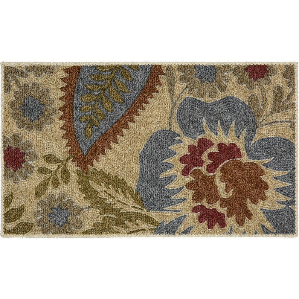 Home Crewel Floral Soft Area Rug Ashley Area Rugs