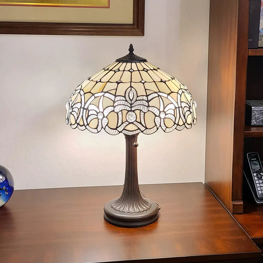 Grey tiffany lamp top
