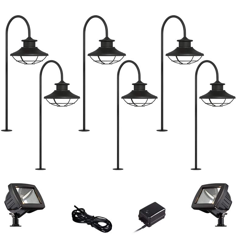 John Timberland Black LED Flood Light Landscape Kit