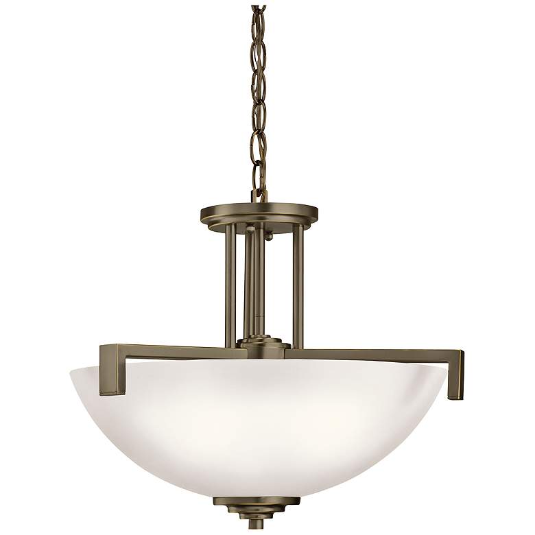 Eileen 17 1/4"W Bronze Convertible Pendant/Ceiling Light Ashley Area Rugs
