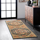 Tabetha Tribal Medallion Area Rug,  Green