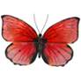 Tropical Butterfly 11"W Red and Black Capiz Shell Wall Decor