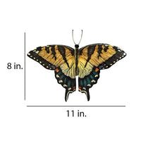 Swallowtail Butterfly 11"W Gold Blue Capiz Shell Wall Decor