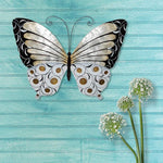 Eangee Butterfly 18" Wide Black Pearl and Gold Wall Decor