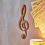Eangee Treble Clef 17" High Gold Music Note Wall Decor