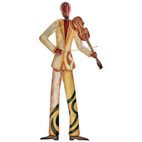 Eangee Musician Violin Player 14"H Capiz Metal Wall Decor