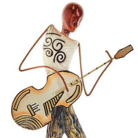 Eangee Musician Guitar Player 14"H Capiz Metal Wall Decor