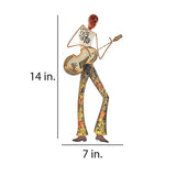 Eangee Musician Guitar Player 14"H Capiz Metal Wall Decor