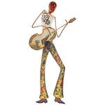 Eangee Musician Guitar Player 14"H Capiz Metal Wall Decor