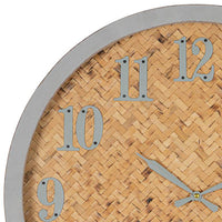 Cooper Classics Desra Natural Gray 23 1/2" Round Wall Clock