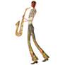 Eangee Musician Sax Player 14"H Capiz and Metal Wall Decor