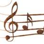 Eangee Large Musical Notes 40" Wide Gold Metal Wall Decor