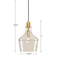 Hampton Hill Auburn 9" Wide Gold Pendant Light