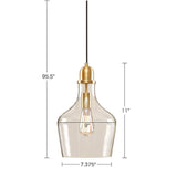Hampton Hill Auburn 9" Wide Gold Pendant Light
