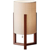 Quinn 17" High Walnut Birch Wood Accent Lantern Table Lamp