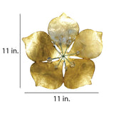 Eangee Flower 11" High Gold Capiz Shell Wall Decor