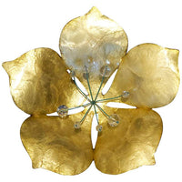 Eangee Flower 11" High Gold Capiz Shell Wall Decor