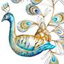 Eangee Peacock Laying 20" High Capiz Shell Wall Decor
