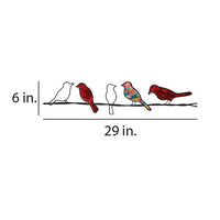 Eangee Birds On A Wire 29" Wide Red Capiz Shell Wall Decor