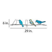 Eangee Birds On A Wire 29" Wide Blue Capiz Shell Wall Decor
