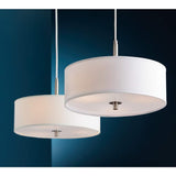 Possini Euro 16" Wide White Brushed Nickel Modern Pendant Light