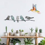 Eangee Hummingbird 12"H White Red and Blue Metal Wall Decor
