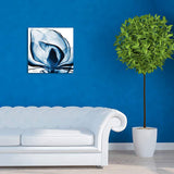Blue Magnolia X-Ray 24" Square Printed Glass Wall Art