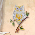 Eangee Owl 9" High Yellow Capiz Shell Wall Decor