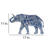 Eangee Elephant 17" Wide Blue Capiz Shell Wall Decor