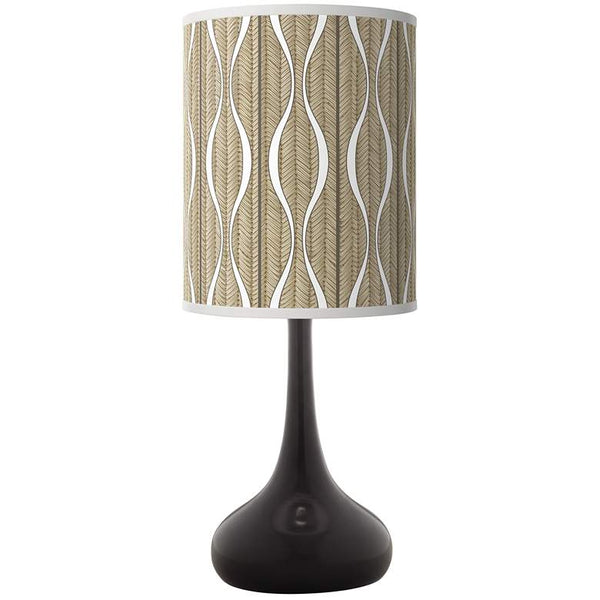 Swell Giclee Black Droplet Table Lamp