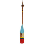 Eangee Gray and Red Oar 60" High Solid Wood Wall Decor