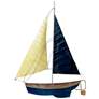 Eangee Sailboat 11"H White and Blue Capiz Shell Wall Decor