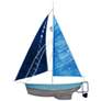 Eangee Sailboat 11" High Blue Capiz Shell Wall Decor