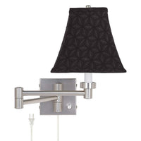 Cavalla Brushed Nickel Plug-In Swing Arm Wall Lamp