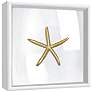 Gold Leafed Thin Starfish 16" Square Framed Wall Art