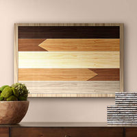 Boho Wood 26" Wide Framed Giclee Wall Art