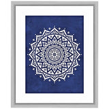 Blue Boho Pattern 22"H 2-Piece Framed Giclee Wall Art Set