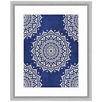 Blue Boho Pattern 22"H 2-Piece Framed Giclee Wall Art Set