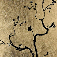Tree on Gold II Embellished 24" High Canvas Wall Art