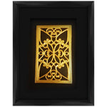 Leafed Medallion 17 1/2" High Framed Wall Art