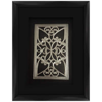 Leafed Medallion 17 1/2" High Framed Wall Art