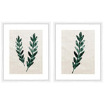 Green Ferns 22" High 2-Piece Framed Giclee Wall Art Set
