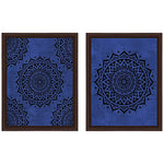 Boho Patterns 18" High 2-Piece Framed Giclee Wall Art Set