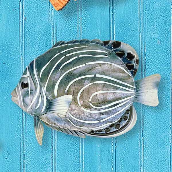 Eangee Koran Angelfish 8" Wide Capiz Shell Wall Decor