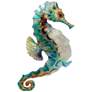 Eangee Seahorse 11"H Blue and Pearl Capiz Shell Wall Decor