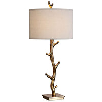 Javor Antiqued Gold Tree Branch Metal Table Lamp