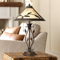 Feuille Leaf and Vine Mica Shade Table Lamp