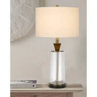 Sherwood Dark Bronze Glass Table Lamp with Shade